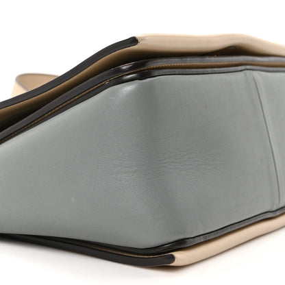 Celine Shiny Smooth Calfskin Medium Frame Shoulder Bag Grege Storm