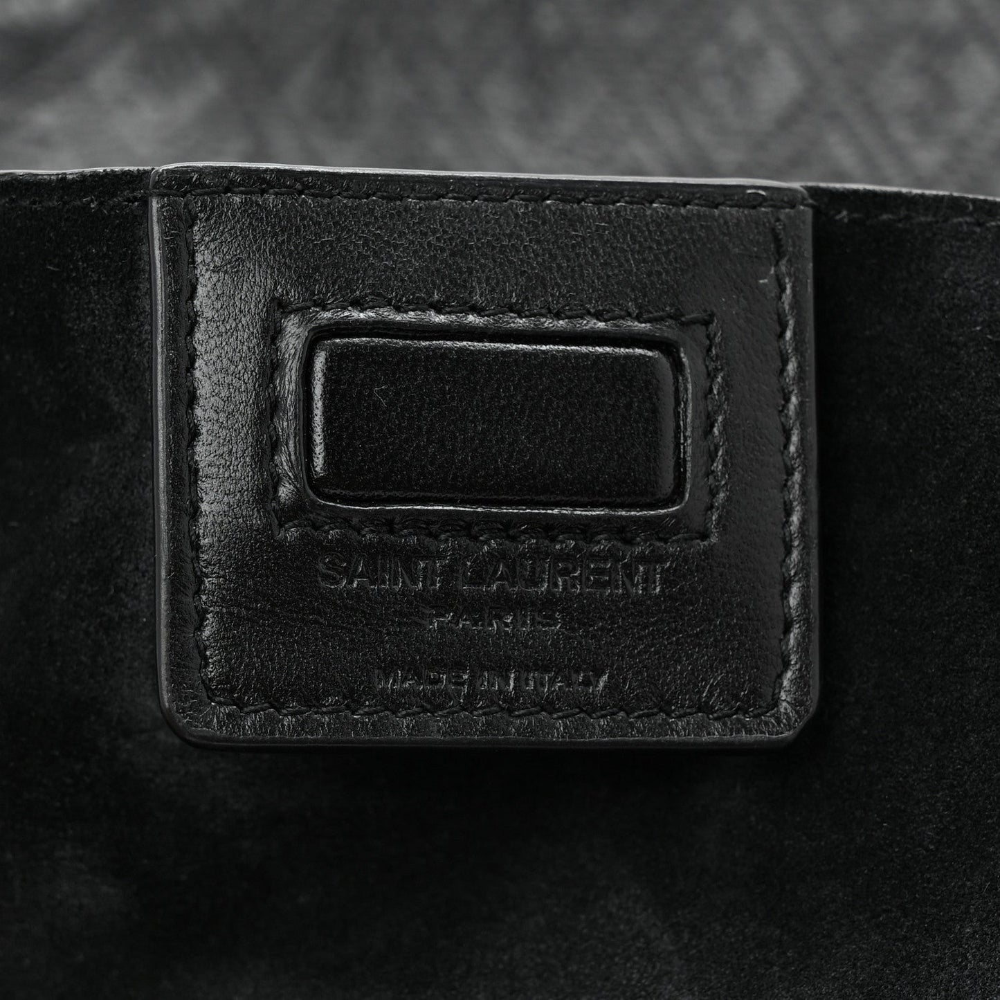 Saint Laurent Calfskin Monogram Deli Paper Bag  Vintage Black