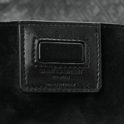 Saint Laurent Calfskin Monogram Deli Paper Bag  Vintage Black