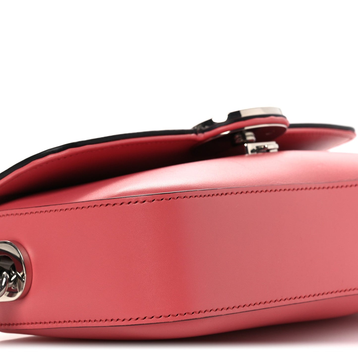 Gucci Senna Calfskin Petite GG Top Handle Shoulder Bag Pink