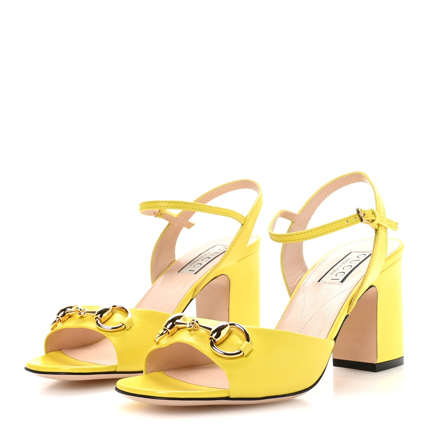 Gucci Malaga Kid Horsebit Lady 75mm Sandals 36.5 Acid Lime