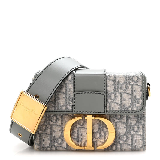 Christian Dior Oblique 30 Montaigne Box Bag Grey