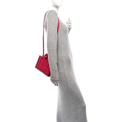 Chloe Calfskin Mini Woody Ribbon Tote Fizzy Pink