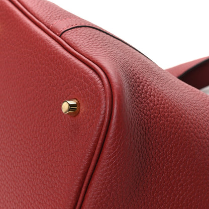 Hermes Taurillon Clemence Picotin Lock 22 MM Rouge H