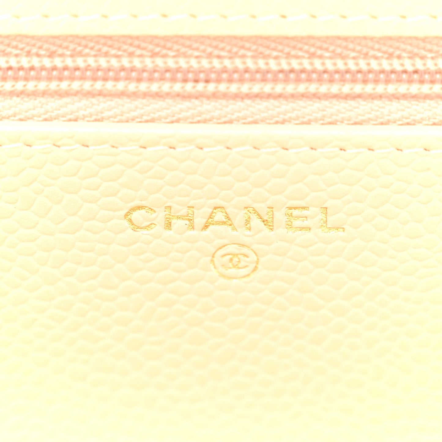 Chanel Caviar Quilted Wallet on Chain WOC Beige