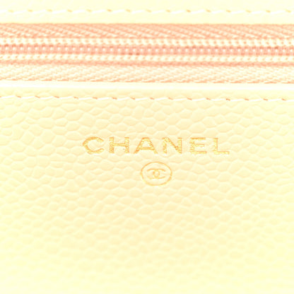 Chanel Caviar Quilted Wallet on Chain WOC Beige
