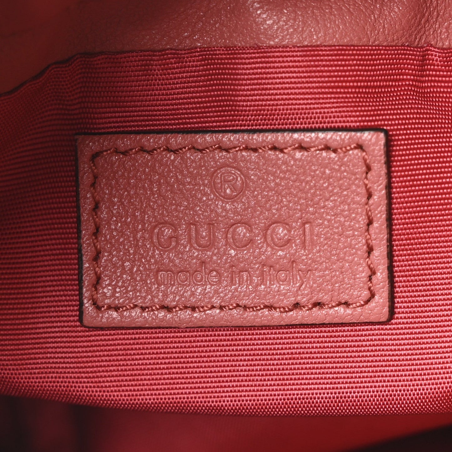 Gucci Sakai Be Green Calfskin Diagonal Stitched Mini Blondie Bucket Bag Pink