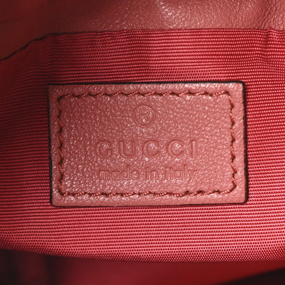 Gucci Sakai Be Green Calfskin Diagonal Stitched Mini Blondie Bucket Bag Pink