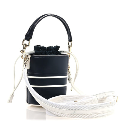 Christian Dior Calfskin Micro Dior Vibe Bucket Blue