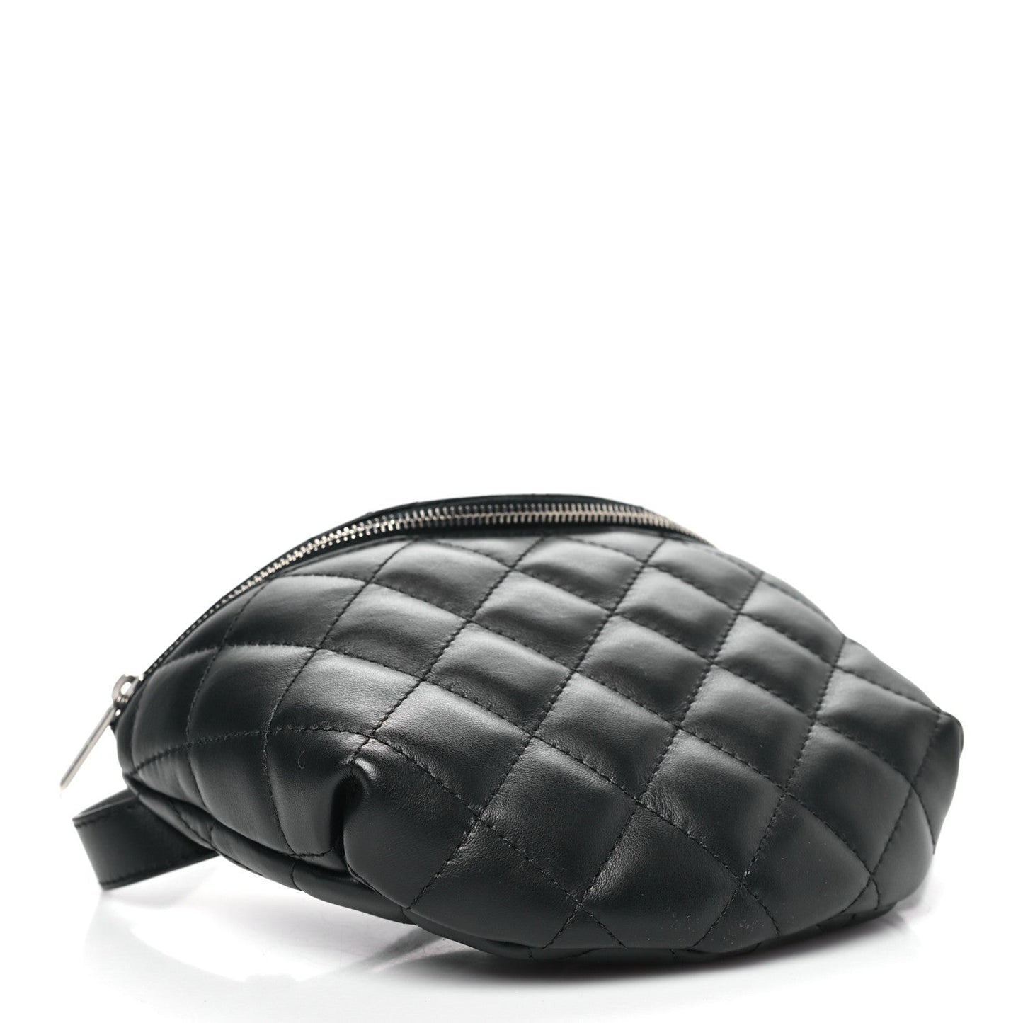 Chanel Calfskin Quilted Waist Belt Bag Black