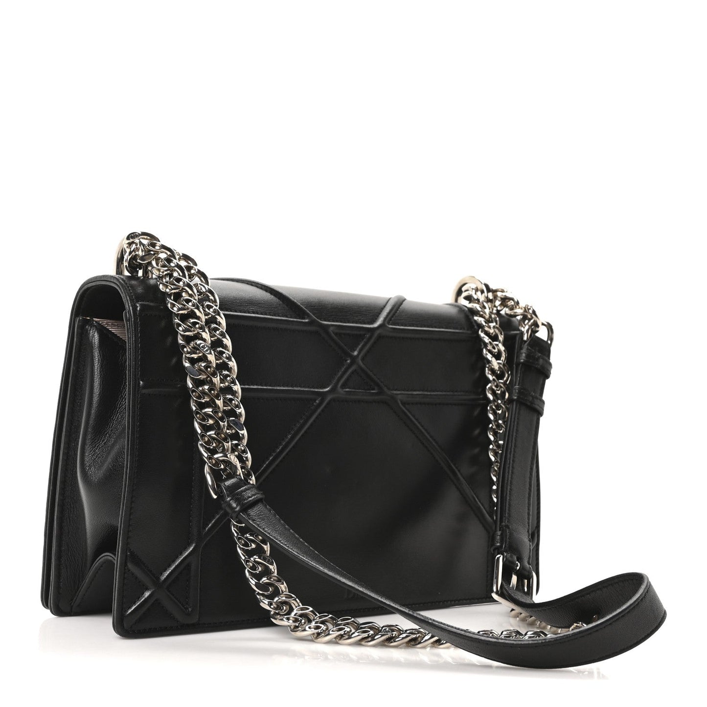 Christian Dior Lambskin Medium Diorama Flap Bag Black