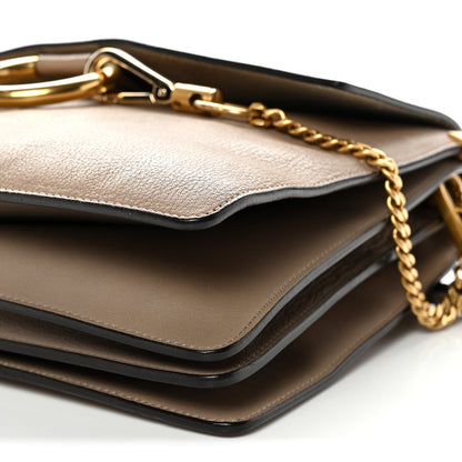Chloe Goatskin Medium Faye Shoulder Bag Motty Grey