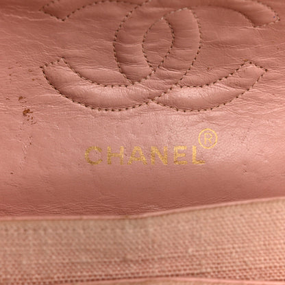 Chanel Canvas Quilted Small Double Flap Light Pink