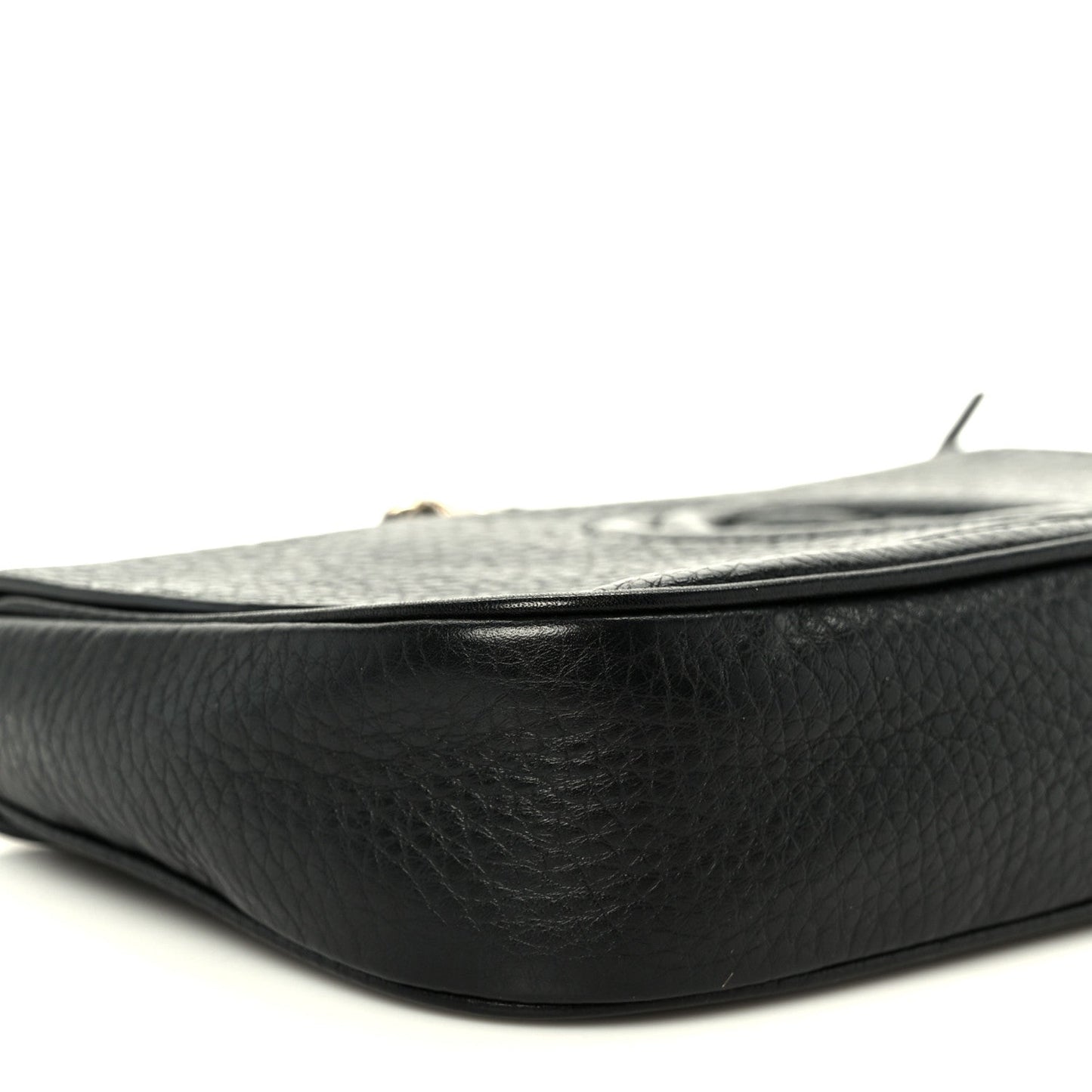 Gucci Pebbled Calfskin Medium Soho Flap Crossbody Black