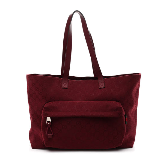 Gucci GG Supreme Monogram Large Shopping Tote Rosso Ancora