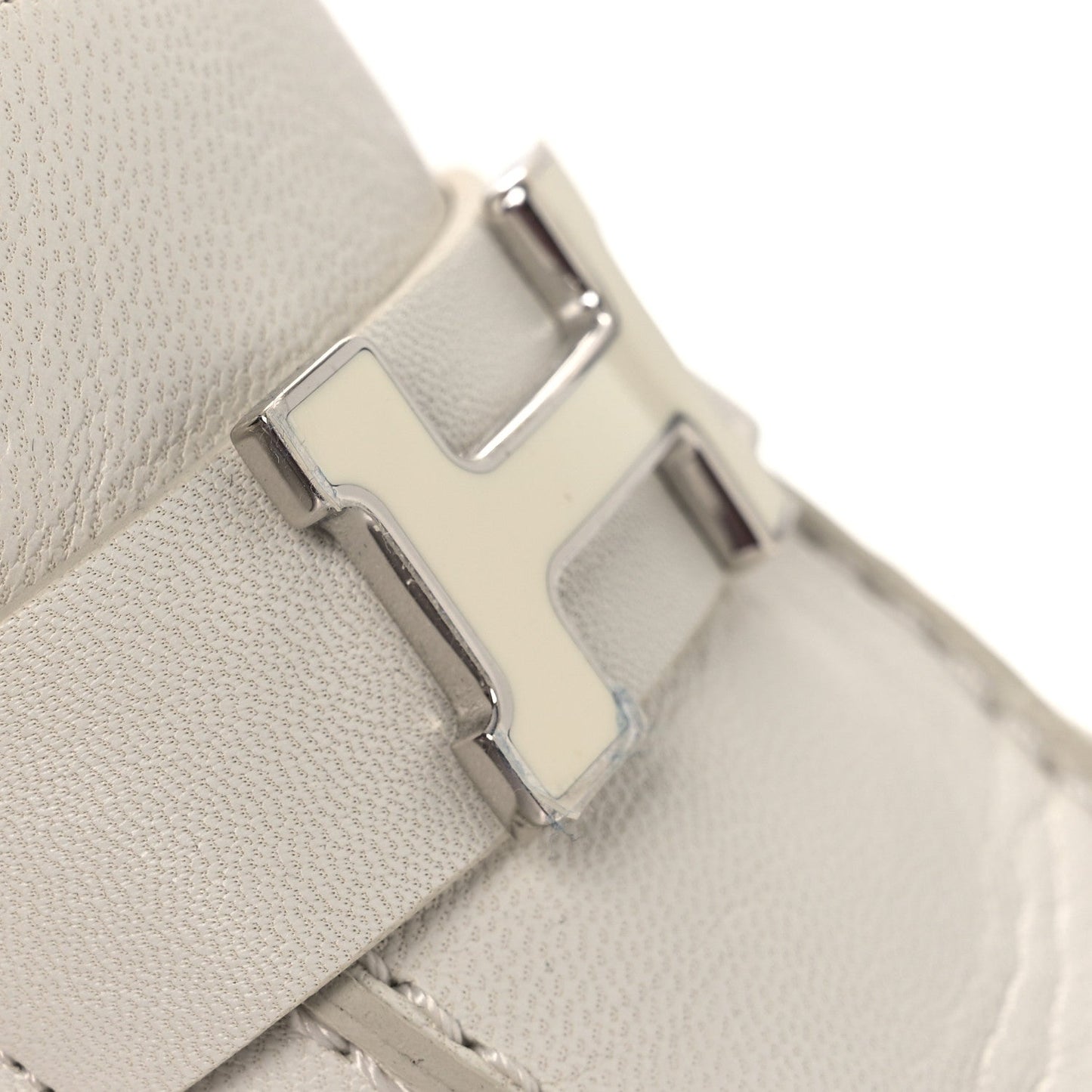 Hermes Calfskin Womens Paris Loafers 37 White