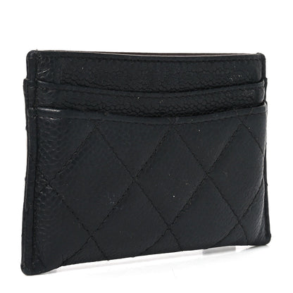Chanel Caviar Quilted Card Holder Black
