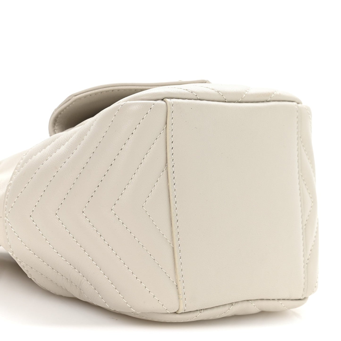 Saint Laurent Lambskin Matelasse Monogram Joe Nano Bucket Bag Crema Soft