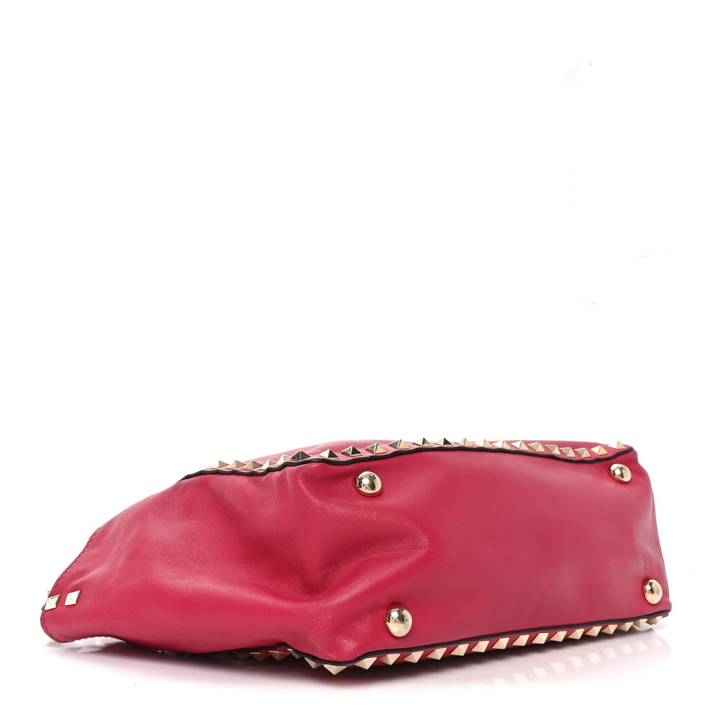 Valentino Garavani Vitello Small Rockstud Tote Cyclamin