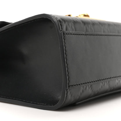 Gucci Guccissima Small Padlock Shoulder Bag Black