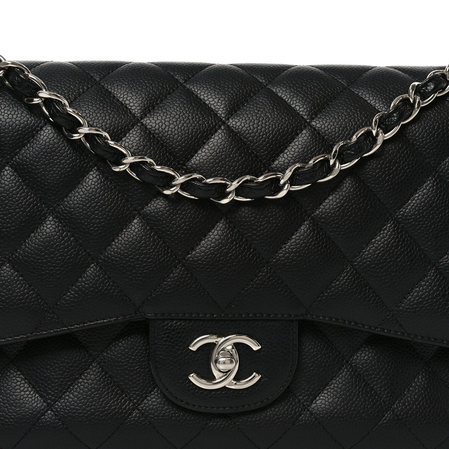 Chanel Caviar Quilted Jumbo Double Flap Black