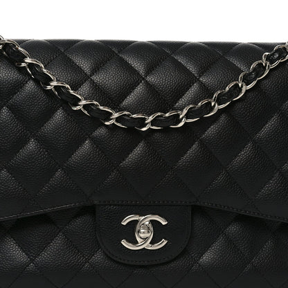 Chanel Caviar Quilted Jumbo Double Flap Black
