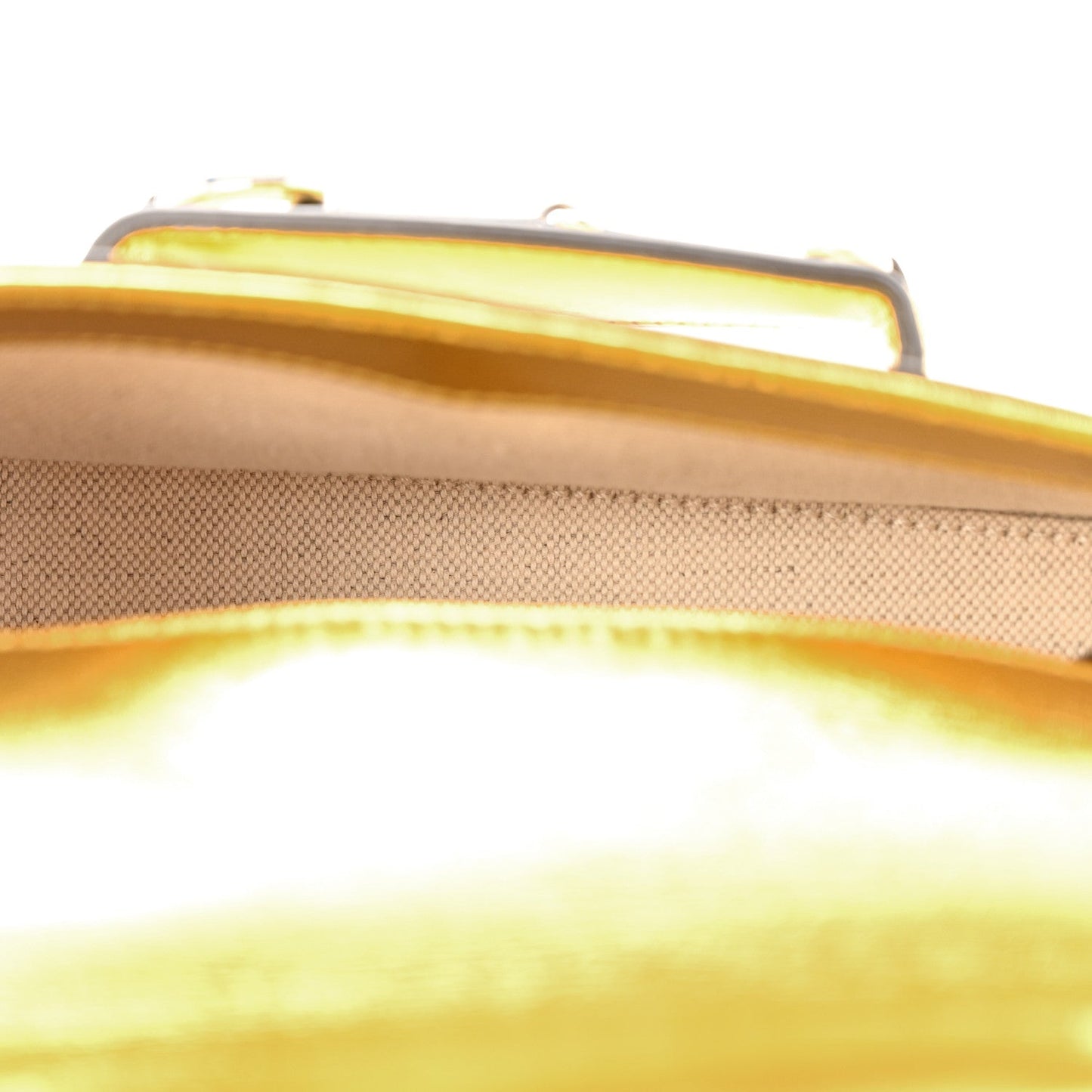 Gucci Metallic Demetra Mini Horsebit 1955 Asymmetric Shoulder Bag Gold