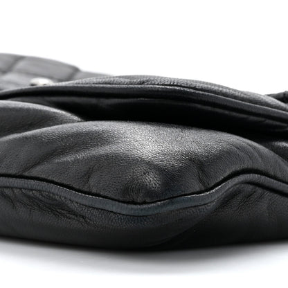 Chanel Lambskin Quilted Chain Mail Shoulder Bag Black