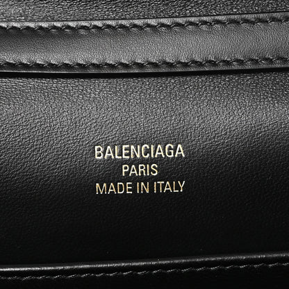 Balenciaga Natural Smooth Calfskin Mini Rodeo Top Handle Handbag Black