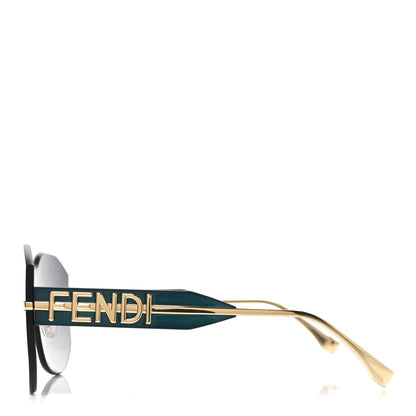 Fendi Metal Fendigraphy Shield Sunglasses FE40067U Green