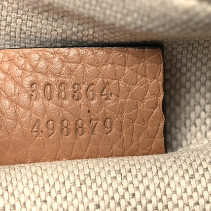 Gucci Pebbled Calfskin Small Soho Disco Bag Camelia