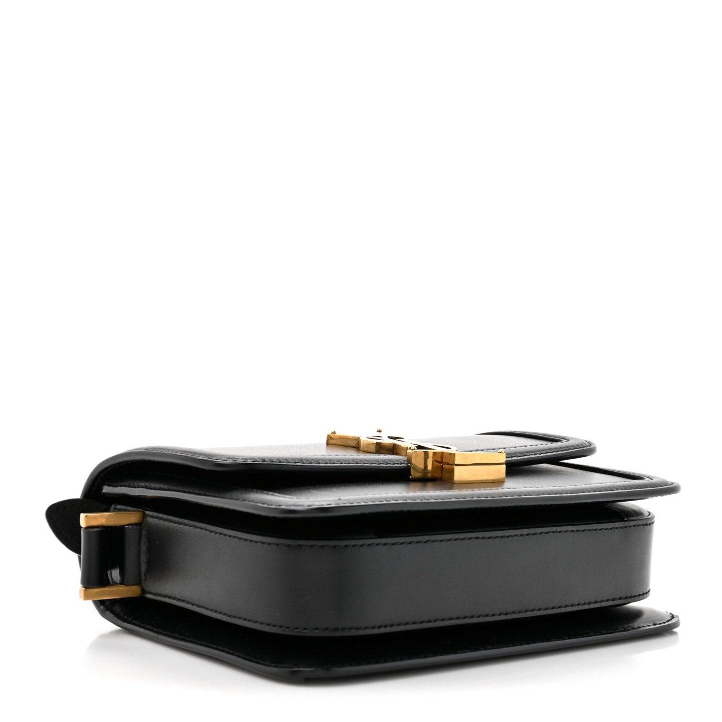 Saint Laurent Smooth Calfskin Small Solferino Satchel Black
