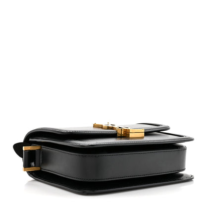 Saint Laurent Smooth Calfskin Small Solferino Satchel Black