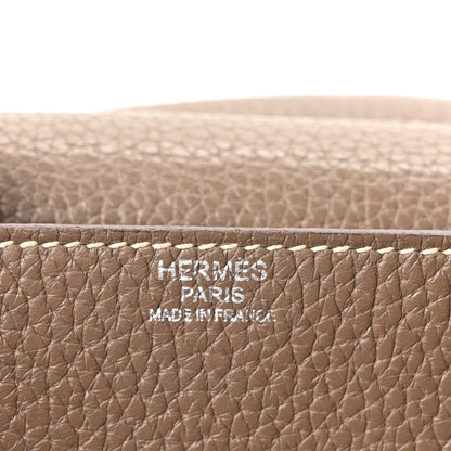 Hermes Taurillon Clemence Steve Messenger 28 Etoupe