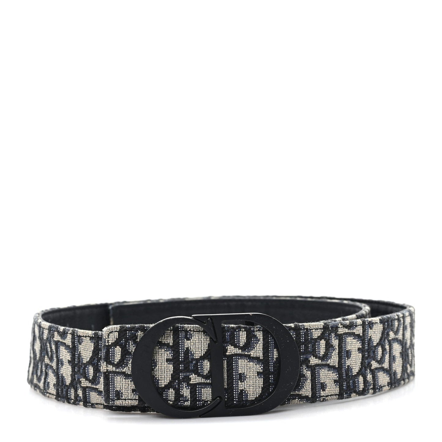 Christian Dior Oblique 35mm Belt 90 36 Blue Multi