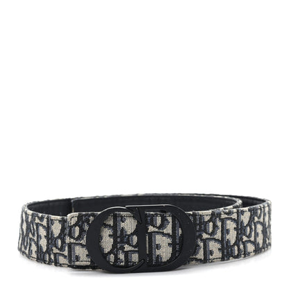 Christian Dior Oblique 35mm Belt 90 36 Blue Multi