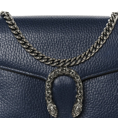 Gucci Dollar Calfskin Crystal Mini Dionysus Chain Wallet Blue Agata Black Diamond