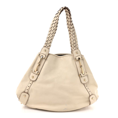 Gucci Calfskin Medium Pelham Shoulder Bag Off White