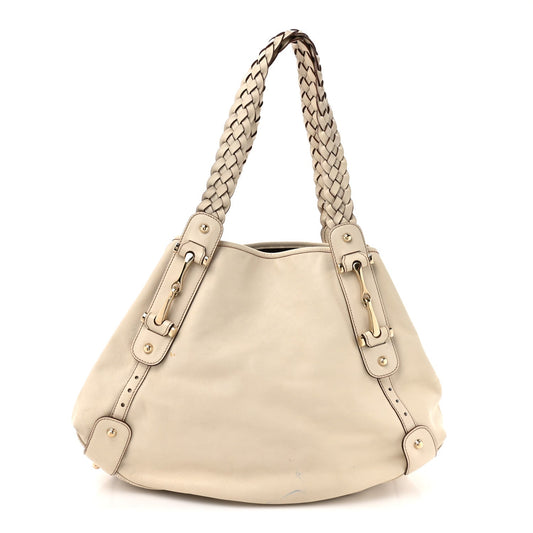 Gucci Calfskin Medium Pelham Shoulder Bag Off White