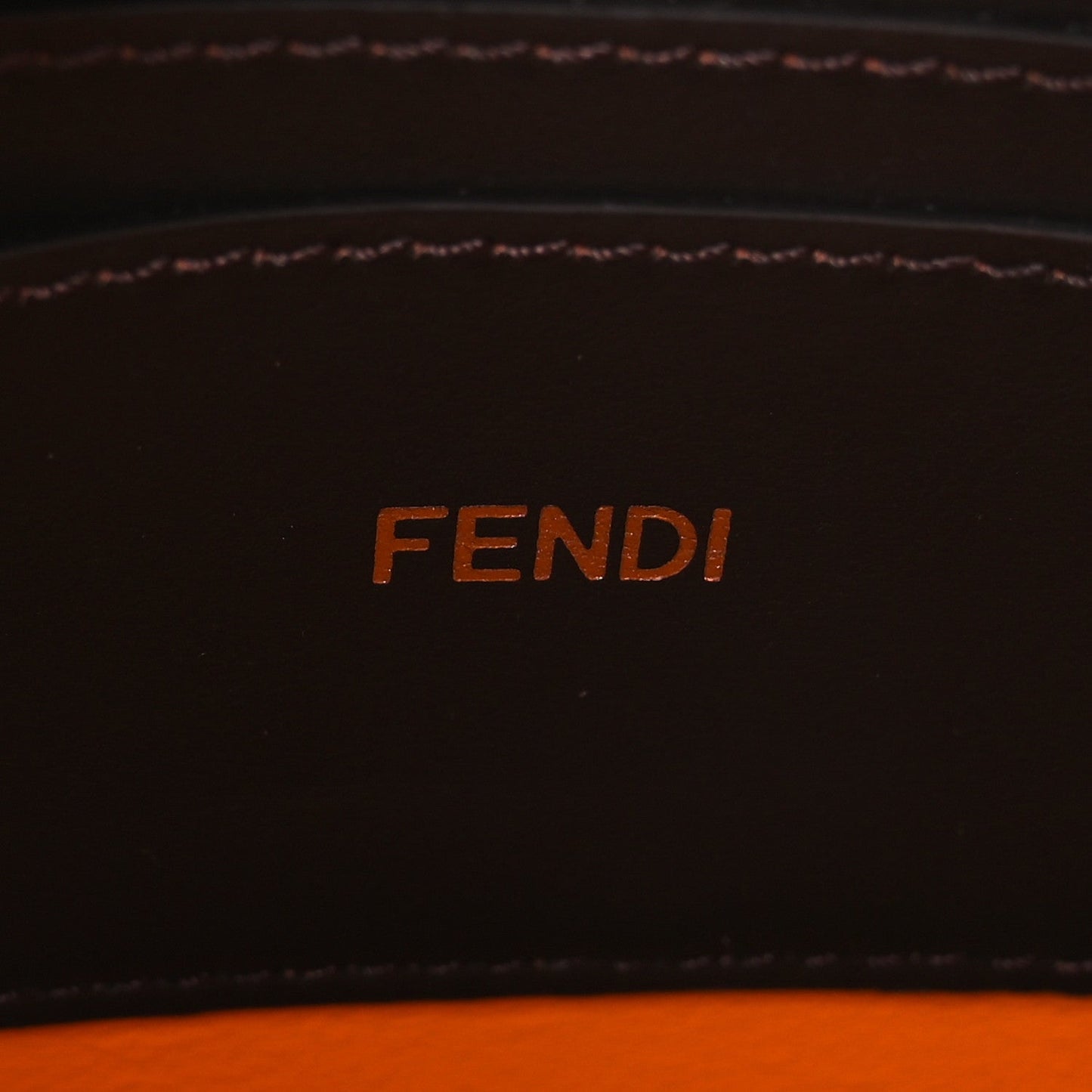Fendi Cuoio Romano Vitello Cover Bi-Color Peekaboo I See U X Cross Satchel Orange