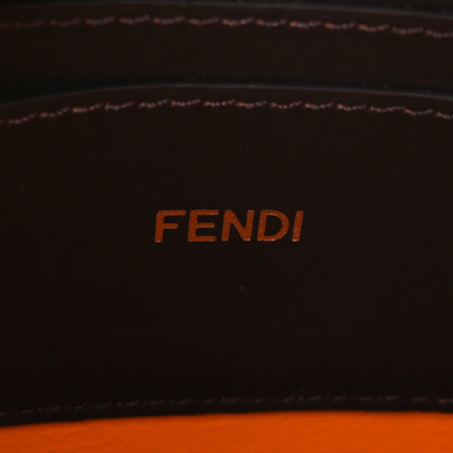 Fendi Cuoio Romano Vitello Cover Bi-Color Peekaboo I See U X Cross Satchel Orange