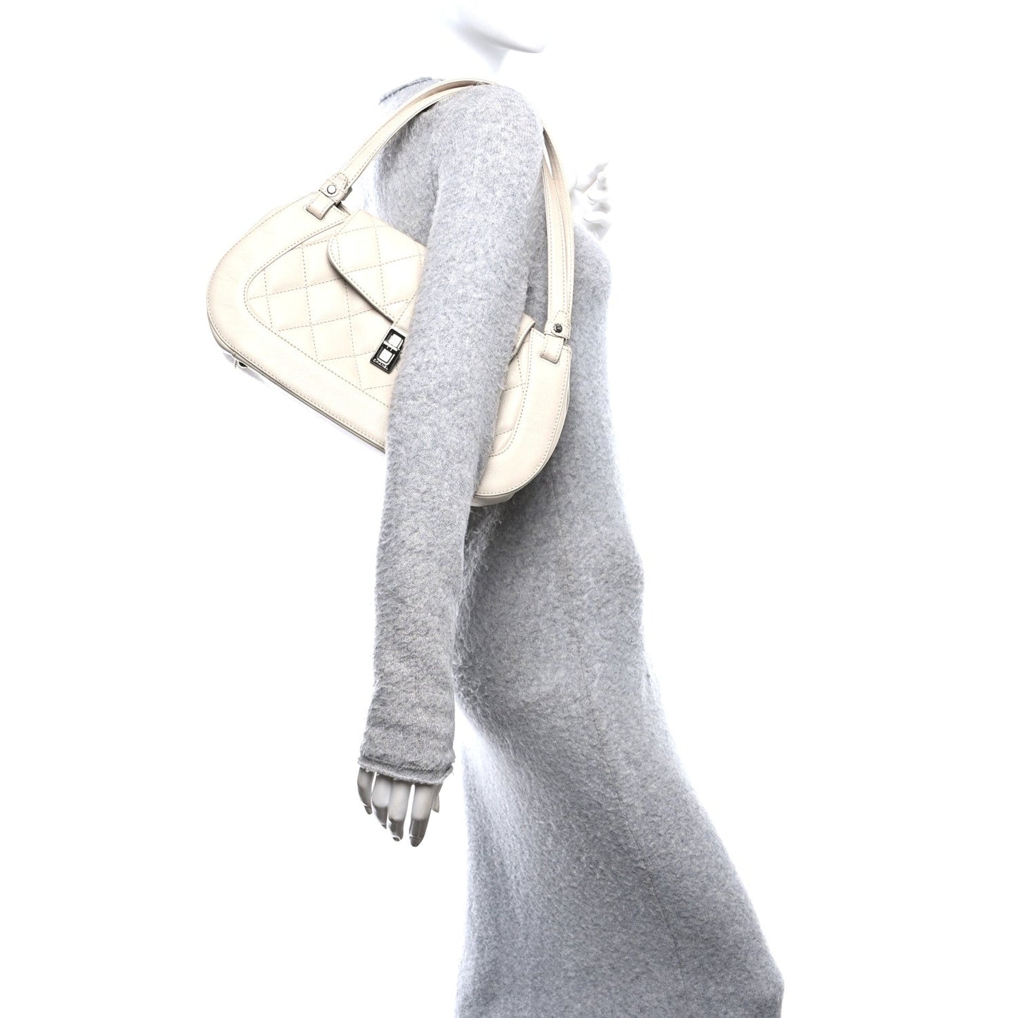 Chanel Caviar Quilted Mademoiselle Flap Bag Light Beige