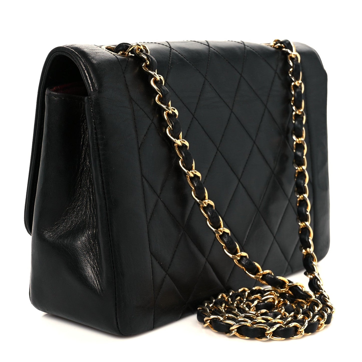 Chanel Lambskin Quilted Medium Single Flap Black