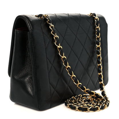 Chanel Lambskin Quilted Medium Single Flap Black