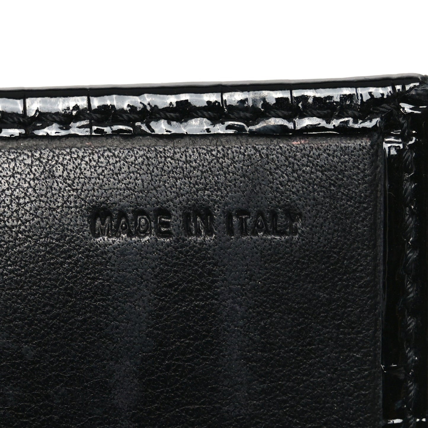 Fendi Patent Zucchino Continental Wallet Black