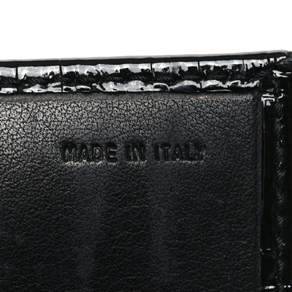 Fendi Patent Zucchino Continental Wallet Black
