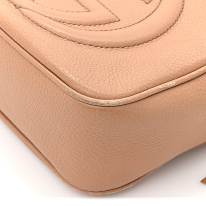 Gucci Pebbled Calfskin Small Soho Disco Bag Rose Beige