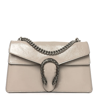 Gucci Crinkled Patent Small Dionysus Shoulder Bag Sphinx