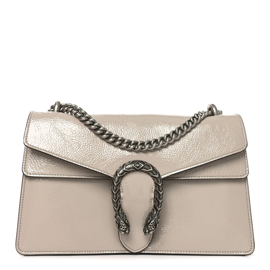 Gucci Crinkled Patent Small Dionysus Shoulder Bag Sphinx