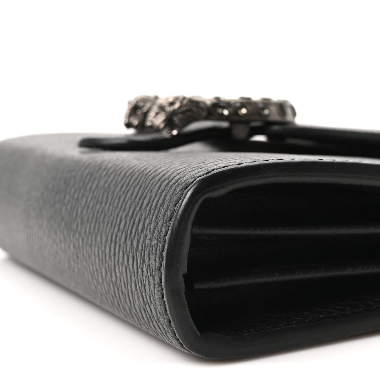 Gucci Calfskin Mini Dionysus Chain Wallet Black